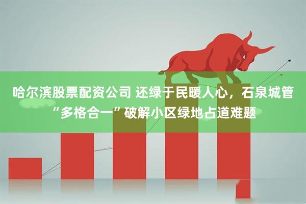 哈尔滨股票配资公司 还绿于民暖人心，石泉城管“多格合一”破解小区绿地占道难题