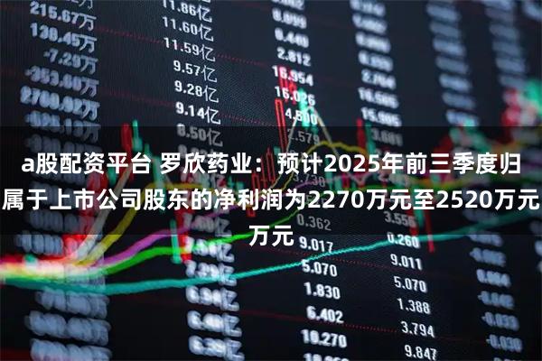 a股配资平台 罗欣药业：预计2025年前三季度归属于上市公司股东的净利润为2270万元至2520万元