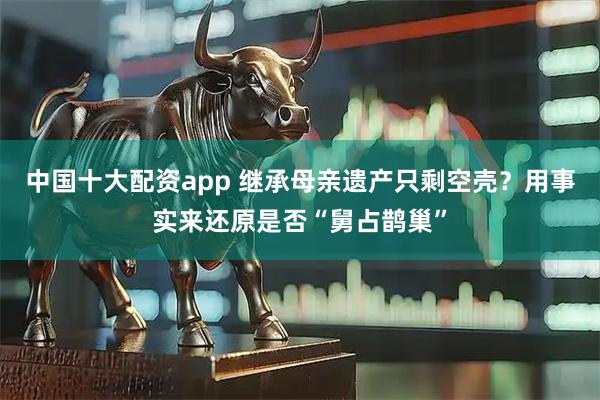 中国十大配资app 继承母亲遗产只剩空壳？用事实来还原是否“舅占鹊巢”